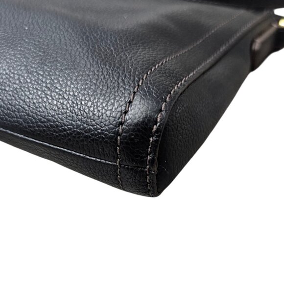 Fossil Emma Pebble Leather Slim Black Shoulder Crossbody Bag - Picture 12 of 16